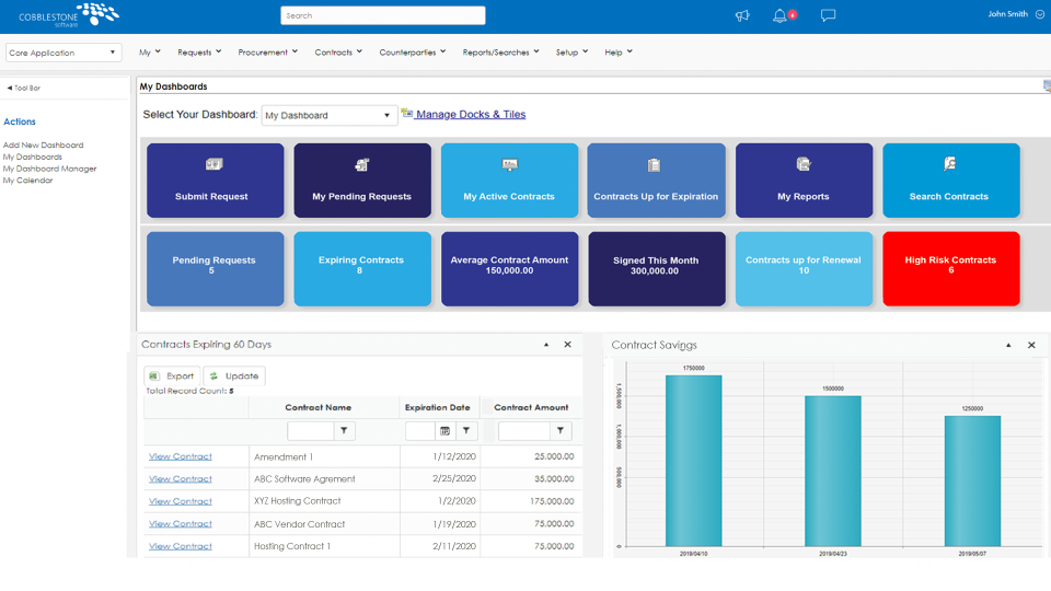 screenshot of CobbleStone Contract Insight